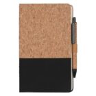 neutral A5 Cork Fabric Hard Cover Notebook and Pen Set