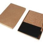 neutral A5 Cork Fabric Hard Cover Notebook and Pen Set