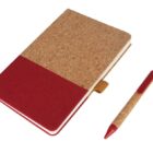 neutral A5 Cork Fabric Hard Cover Notebook and Pen Set