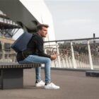 Anti-theft Backpack in RPET material