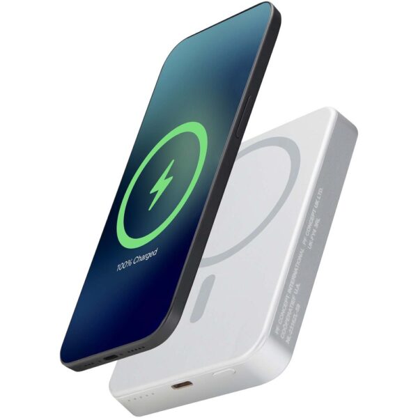 10,000 mAh RCS recycled aluminium magnetic power bank