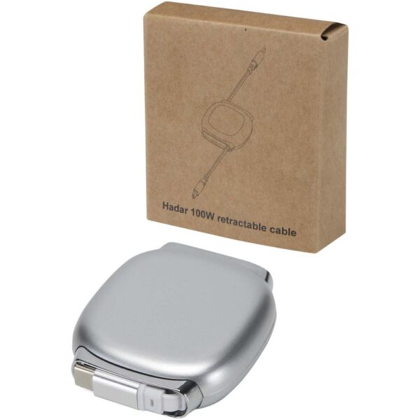 100W recycled plastic retractable CarPlay cable PD charging cable