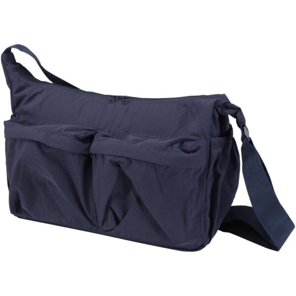 13" GRS recycled nylon laptop messenger bag