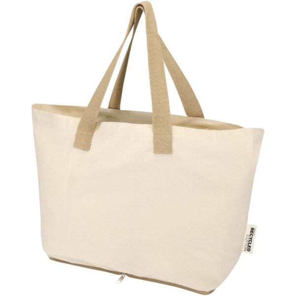 140 g/m² GRS recycled foldable cotton tote bag 12L