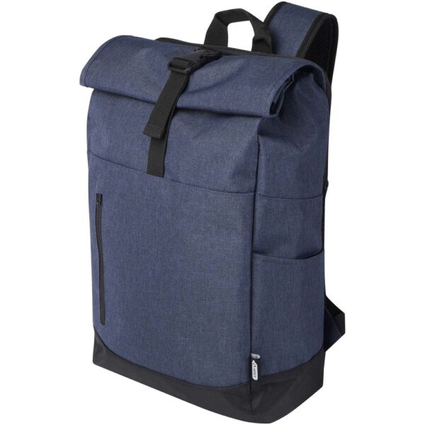 15.6" GRS recycled roll-up laptop backpack 12L