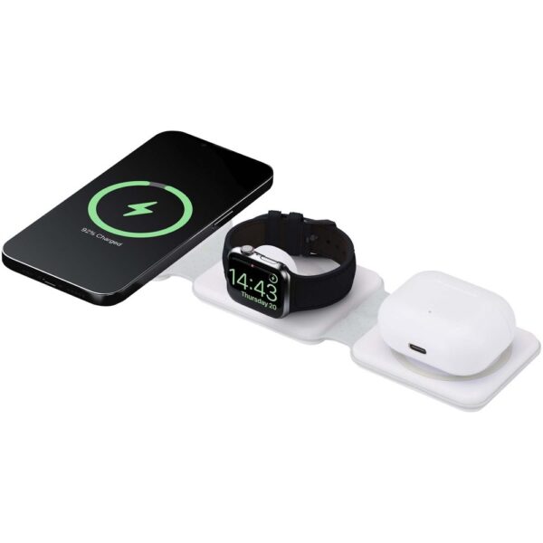3-in-1 15W recycled plastic foldable wireless charger