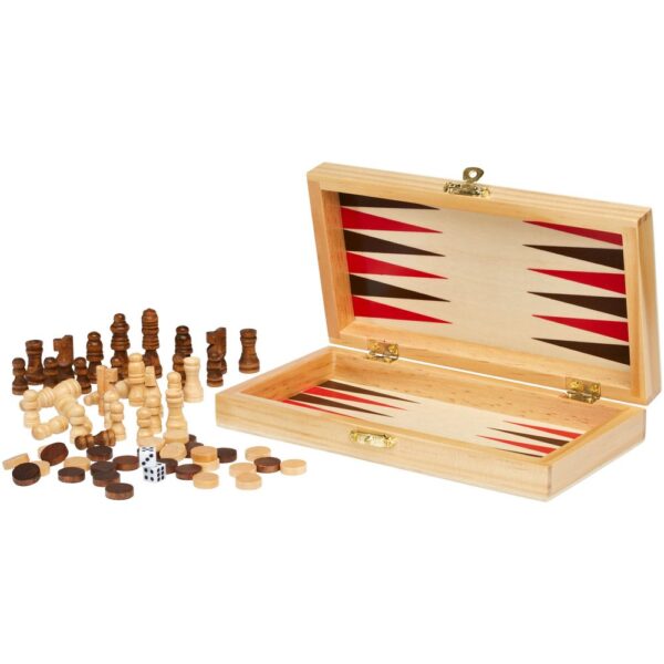 3-in-1 wooden game set