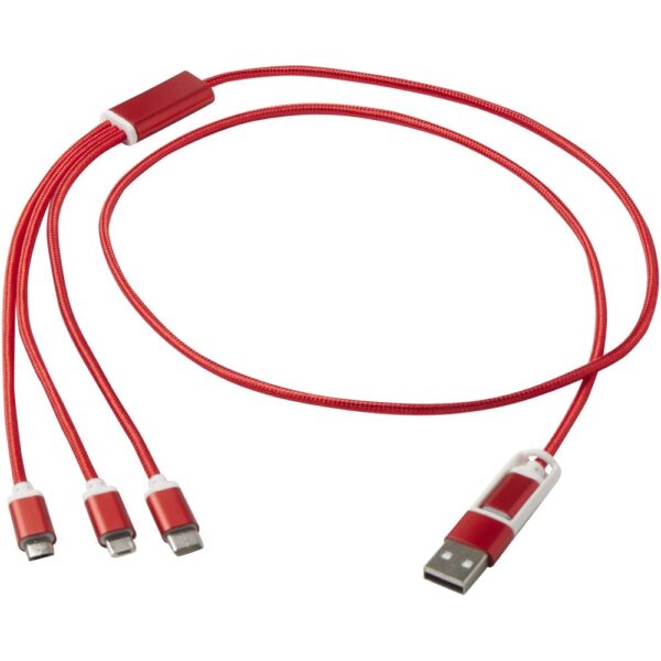 5-in-1 recycled aluminium charging cable