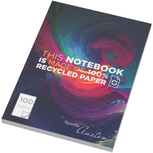 A5 recycled soft cover notebook - 100 lined sheets