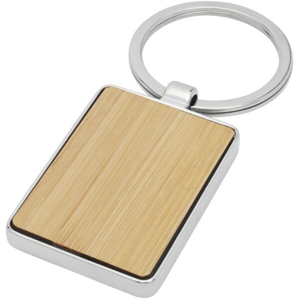 Bamboo rectangular keychain