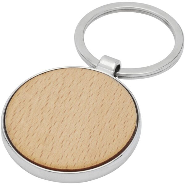 Beech wood round keychain (2)