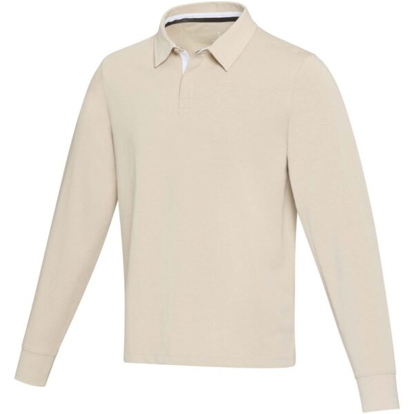 Elevate Clyde unisex organic rugby polo sweatshirt
