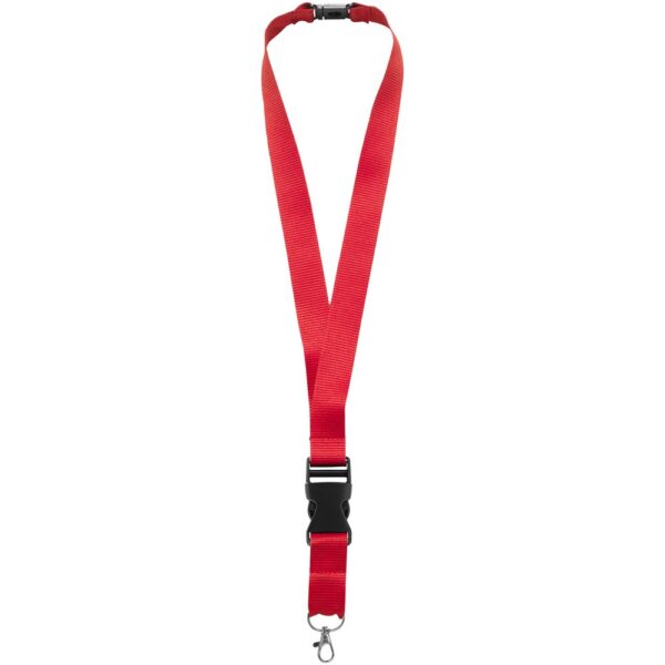 Lanyard detachable buckle break-away closure