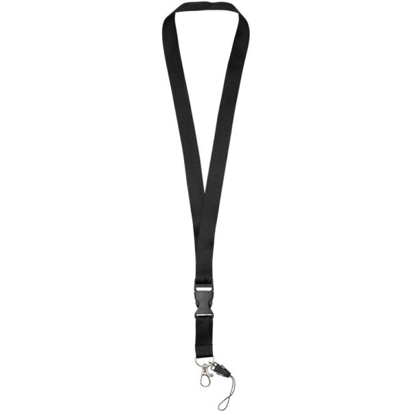 Phone holder lanyard with detachable buckle