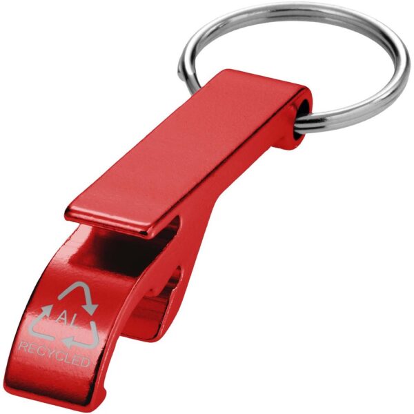 RCS recycled aluminium bottle and can opener with keychain
