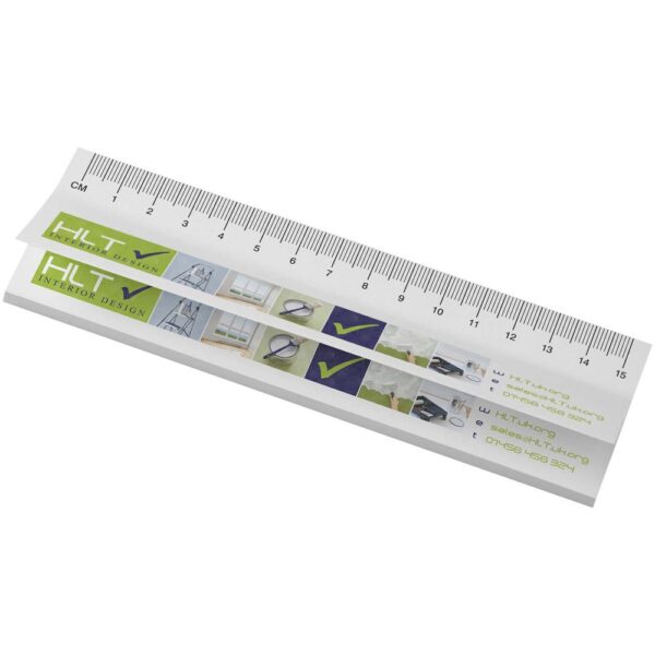 Recycled sticky notes with printed 15 cm ruler
