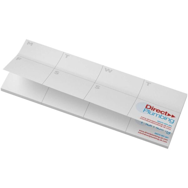 Recycled sticky notes with printed planner