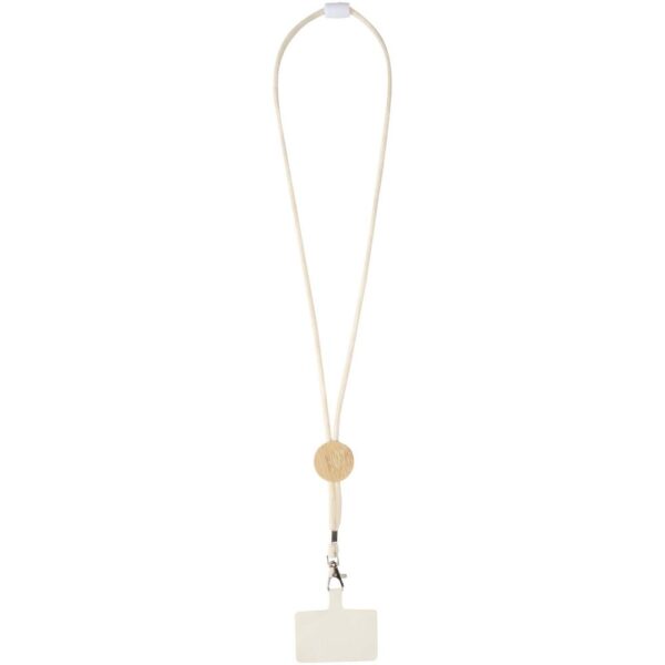 Smartphone lanyard with bamboo details